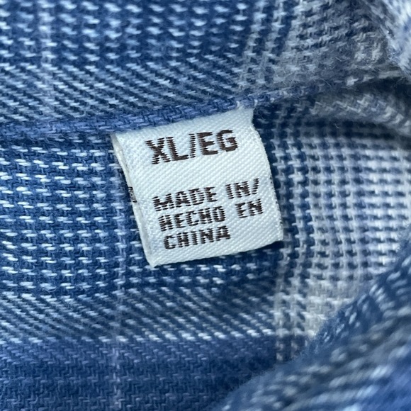 Weatherproof Women's XL Plaid Blouse Blue e0783 - Picture 4 of 9